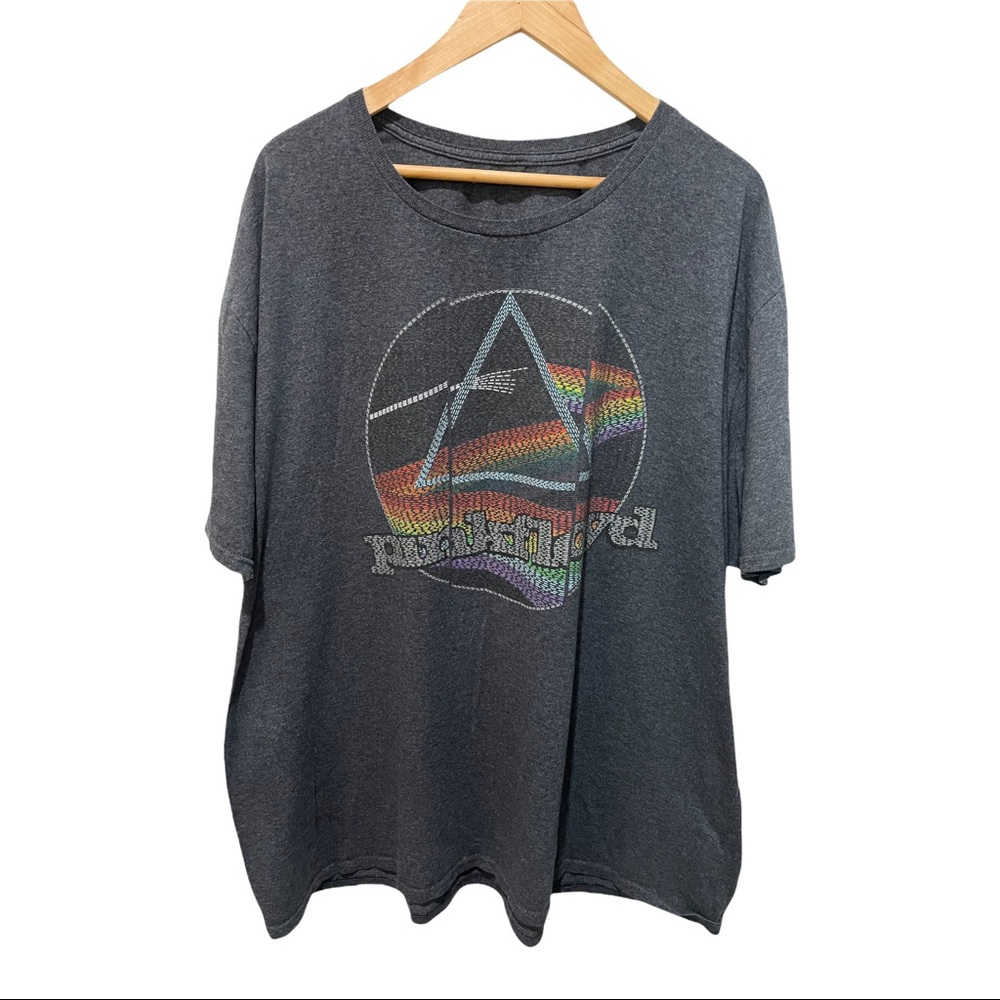 PINK FLOYD PRISM GRAPHIC DARK GRAY LOOSE FIT BAND TEE